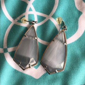 Kendra Scott Slate Gray and Silver Earrings